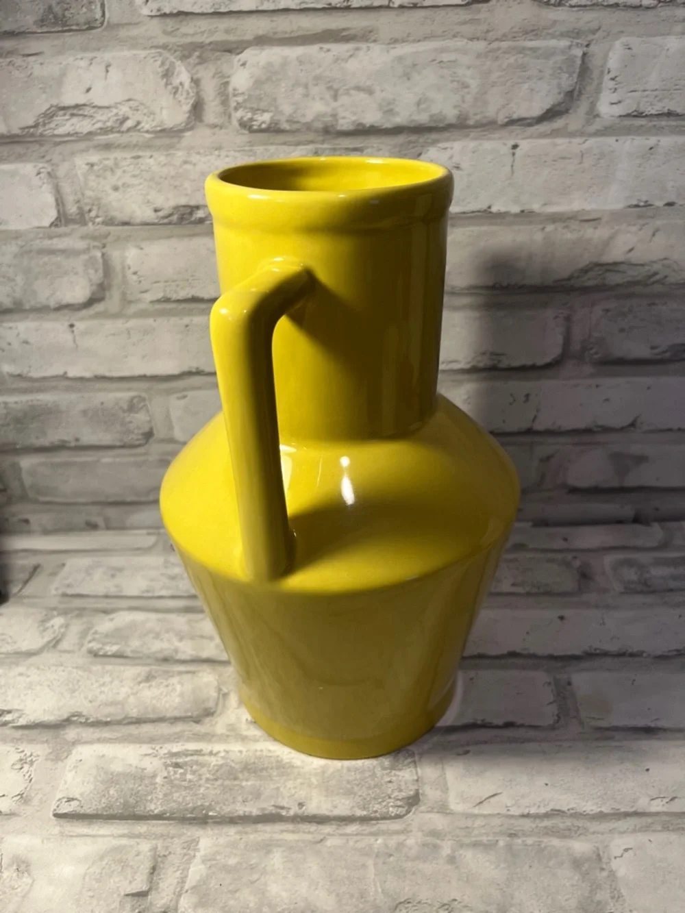 Sporvil Bright Yellow Ceramic Double-Handled Vase - Home Accents Portugal urn